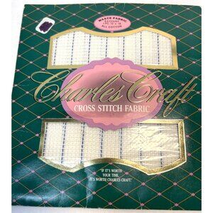 Charles Craft Waste Fabric 8.5 Count 12" X 18" All Cotton Cross Stitch Fabric